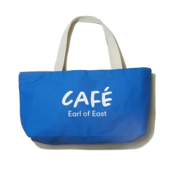 Earl Of East | Café Market Bag - Café Logo Print - Blue