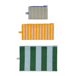 Baggu | Flat Pouch Set - Hotel Stripes