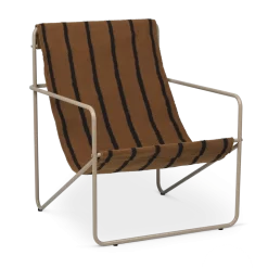 Ferm LIVING | Desert Lounge Chair - Cashmere Frame -FRAGRANCE Store earl of east ferm living desert chair cashmere frame stripes