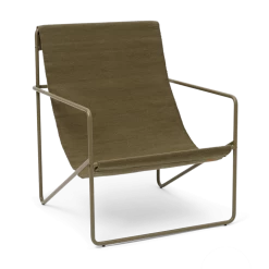 Ferm LIVING | Desert Lounge Chair - Olive Frame With Olive Seat