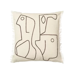 Ferm LIVING | Figure Cushion - Off White / Coffee