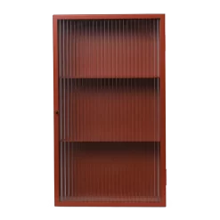 Ferm LIVING | Haze Wall Cabinet - Reeded Glass - Oxide Red