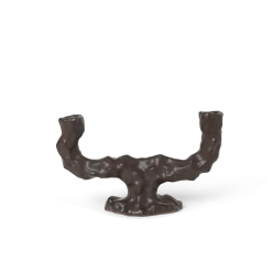 Ferm LIVING | Dito Double Candle Holder - Dark Brown