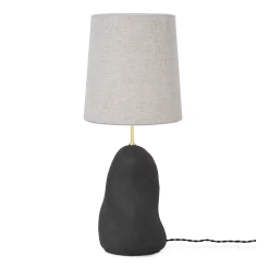 Ferm LIVING | Hebe Lamp Base & Shade - Medium - Dark Grey -FRAGRANCE Store hebe lamp medium grey natural shade